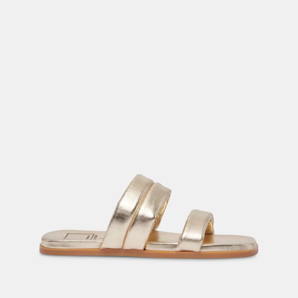 DOLCE VITA Adore Sandals Gold Metallic Leather