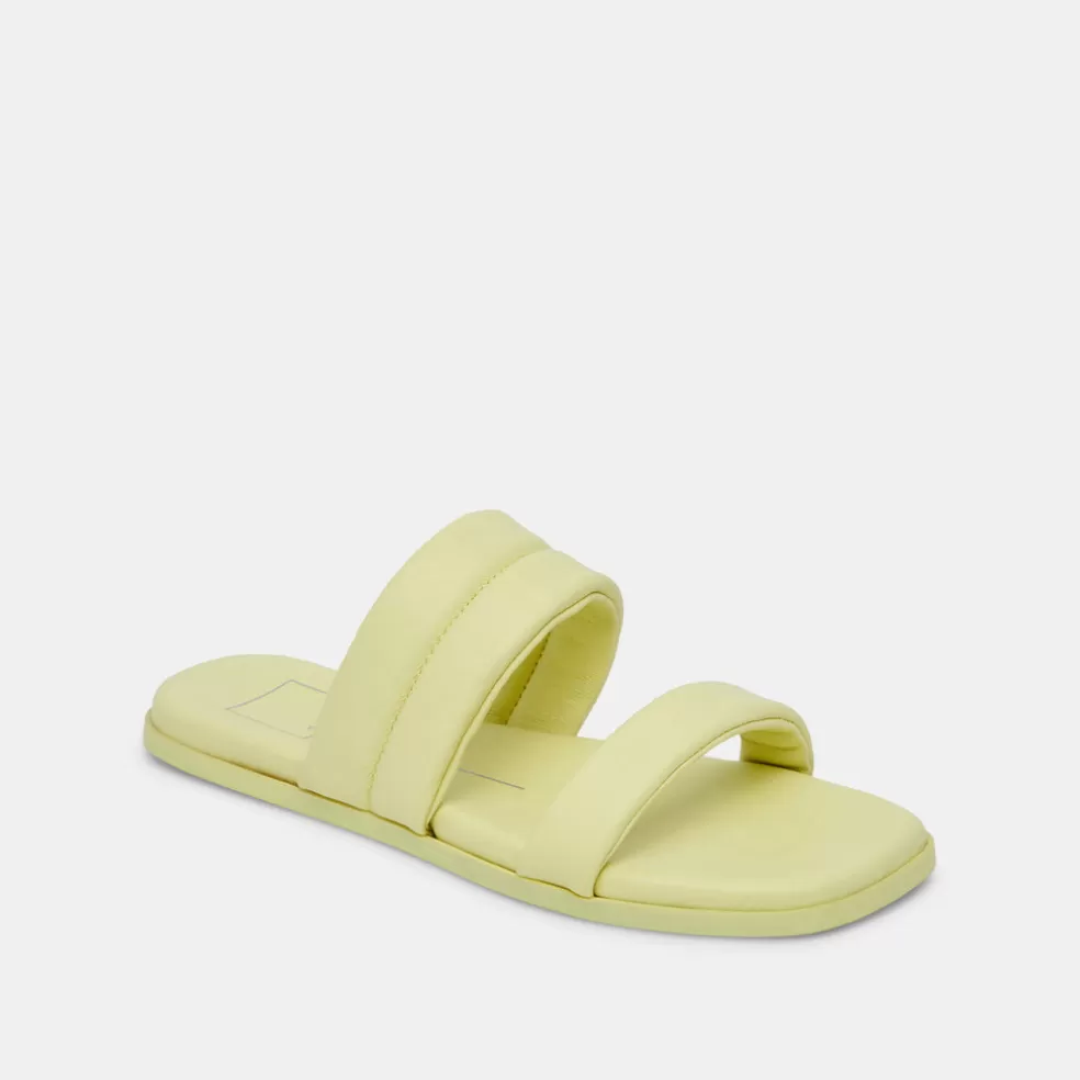 DOLCE VITA Adore Sandals Lemon Cream Leather