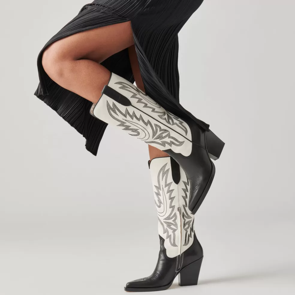 DOLCE VITA Blanch Boots Black White Leather