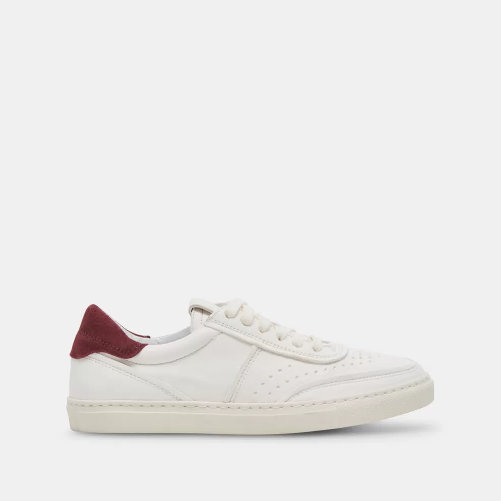 DOLCE VITA Boden Sneakers White Maroon Leather