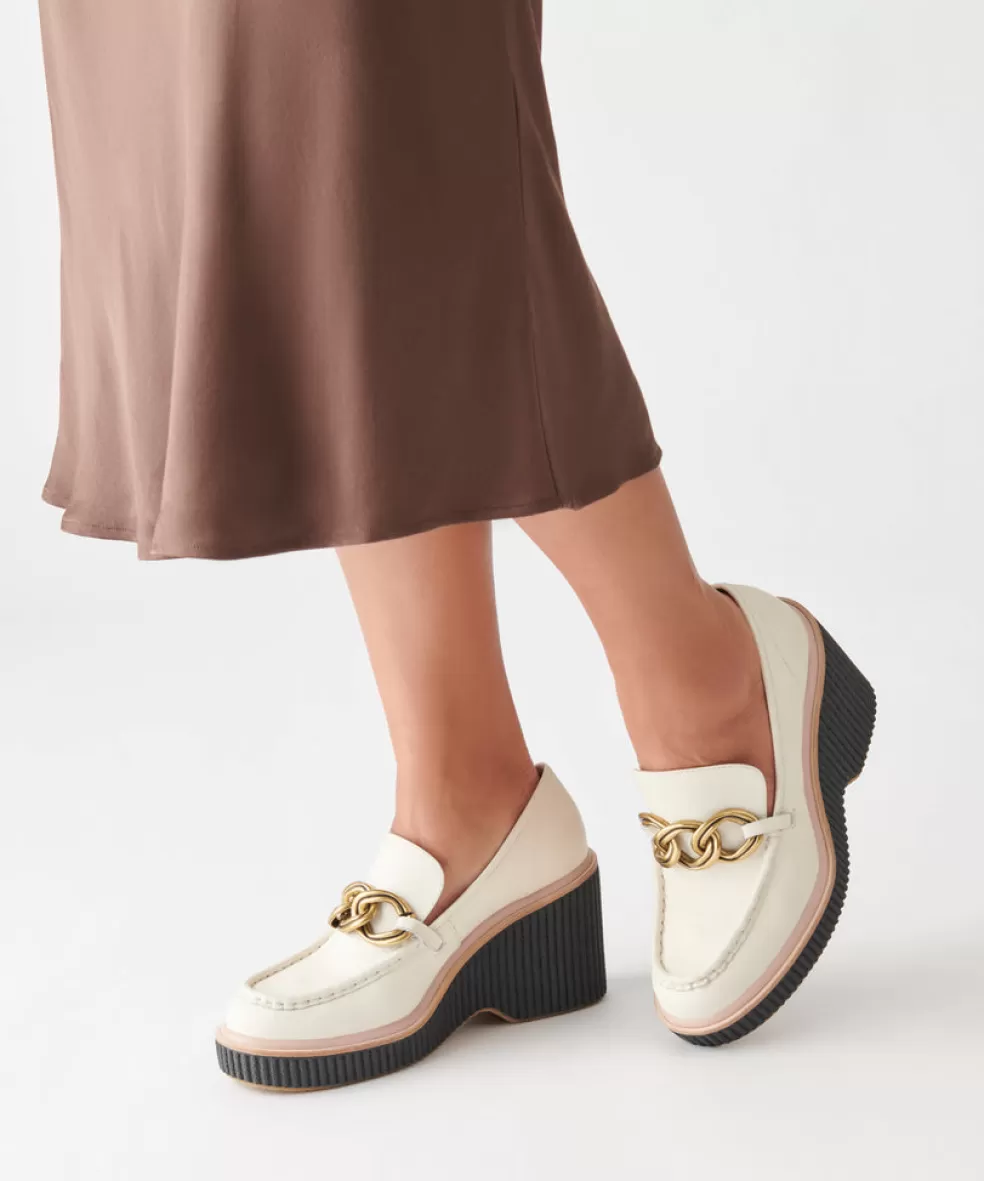 DOLCE VITA Brenan Wedges Off White Leather