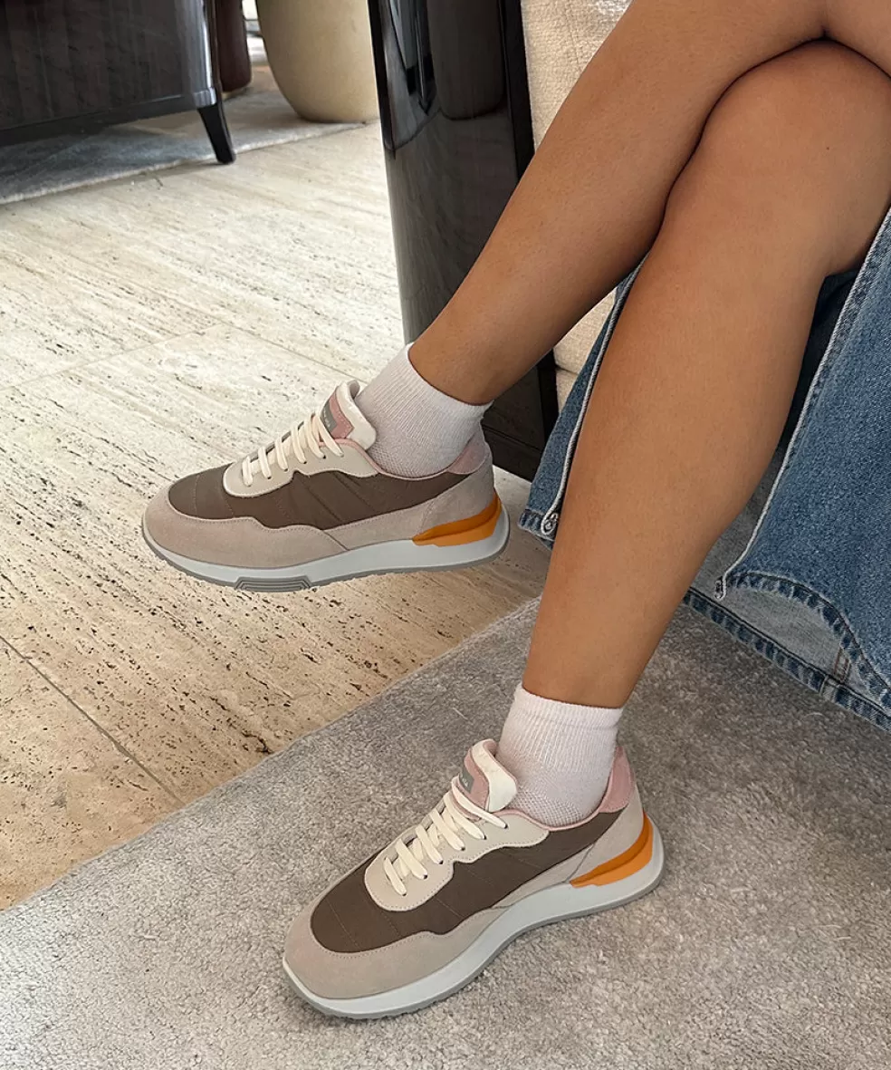 DOLCE VITA X Greats Evana Sneakers Taupe Multi Suede