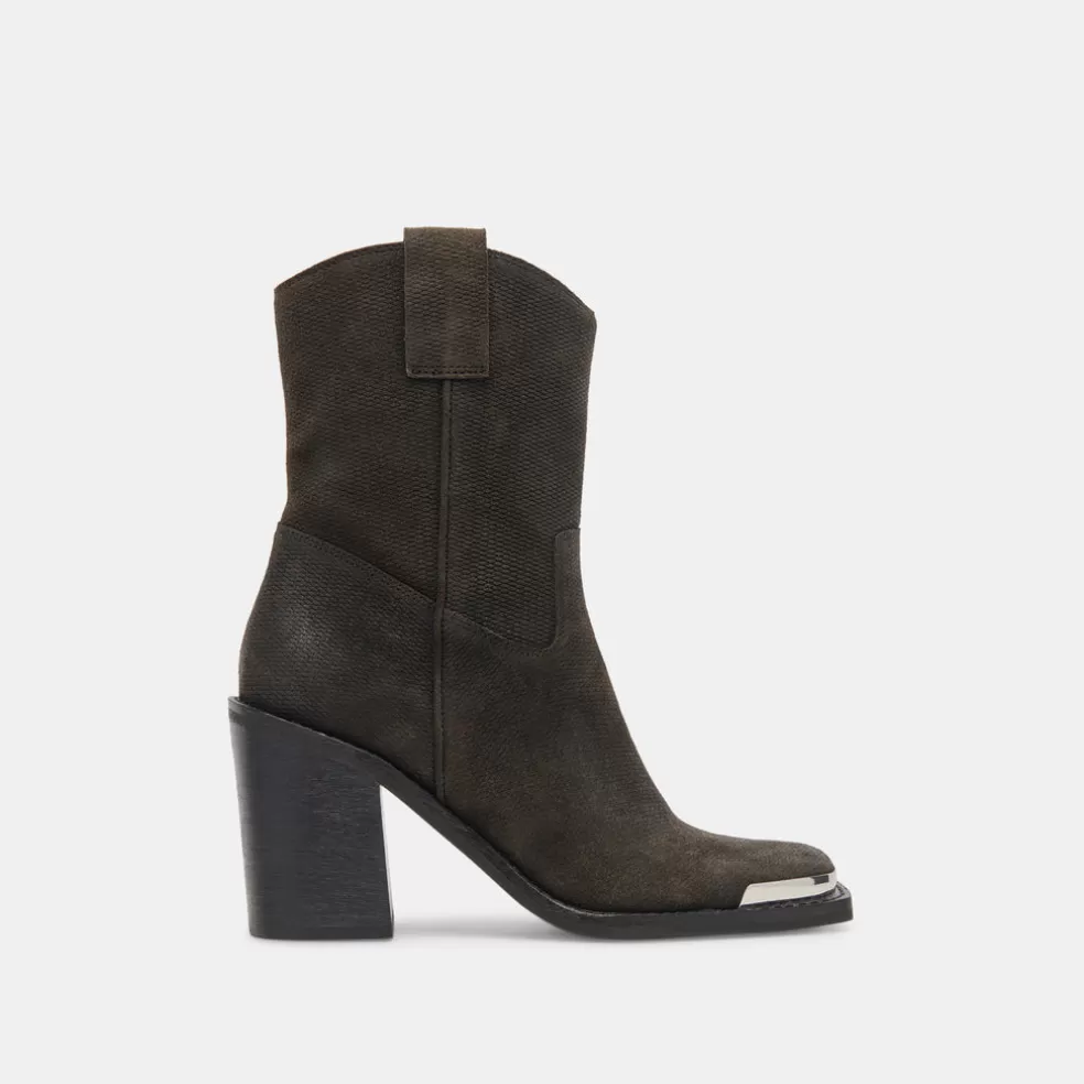 DOLCE VITA Falon Boots Espresso Distressed Leather