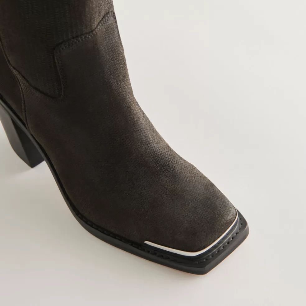 DOLCE VITA Falon Boots Espresso Distressed Leather