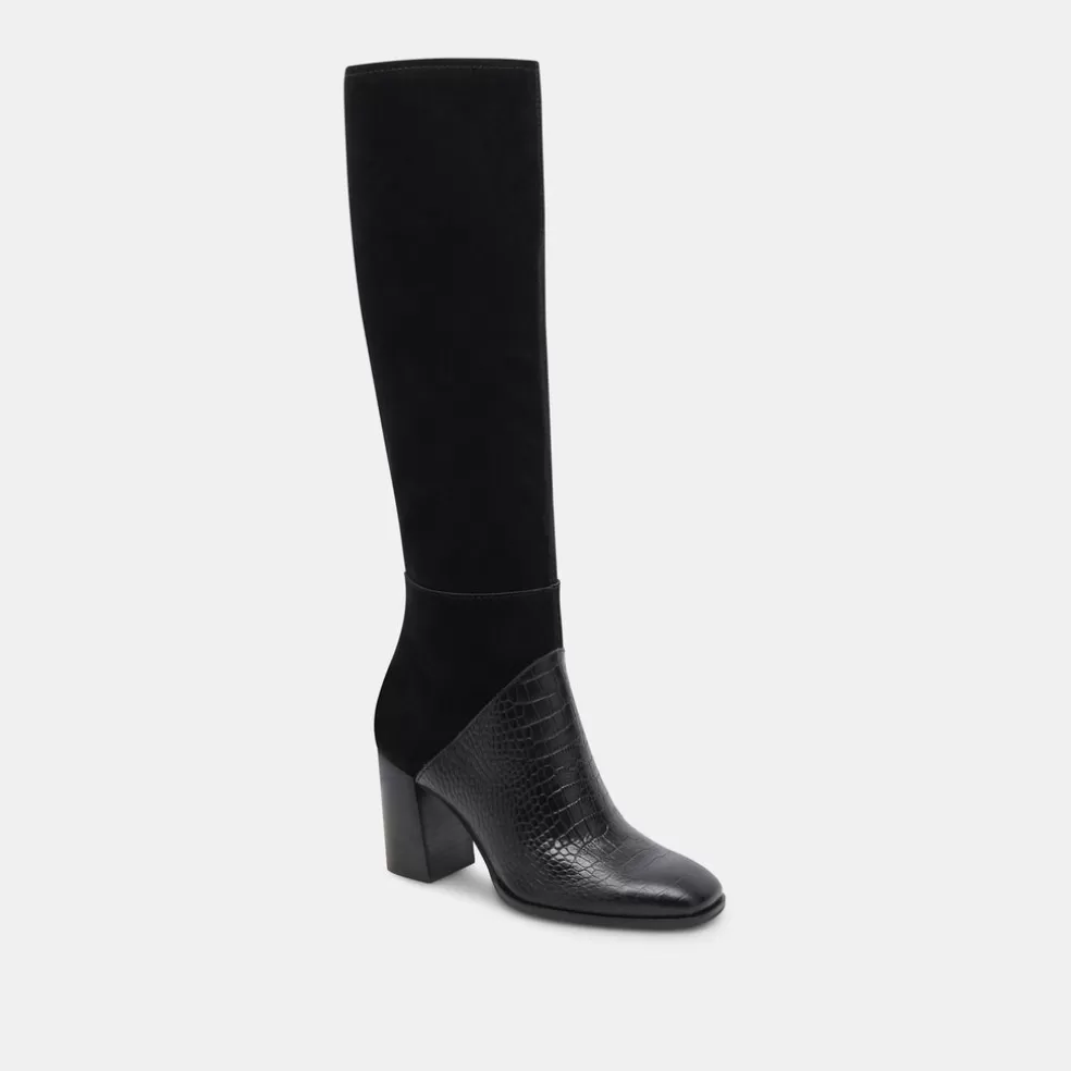 DOLCE VITA Fynn Boots Black Multi Embossed Leather