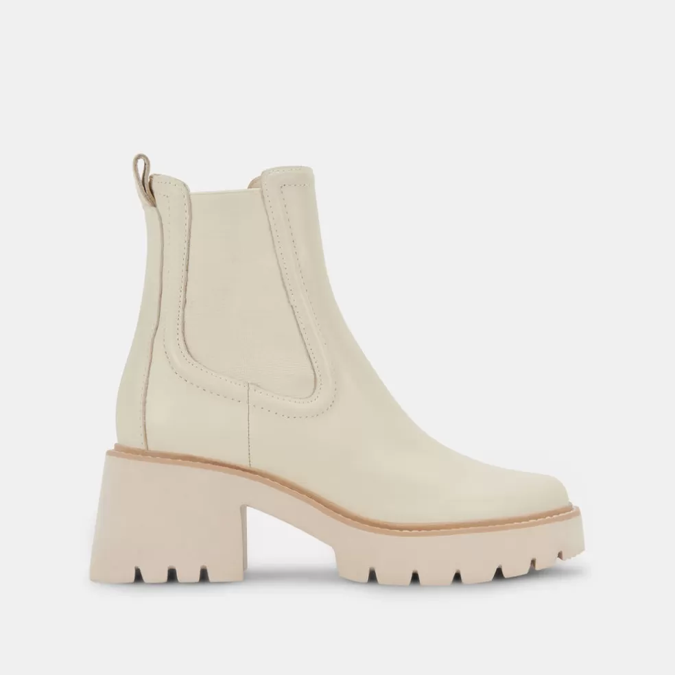 DOLCE VITA Hawk H2O Booties Ivory Leather