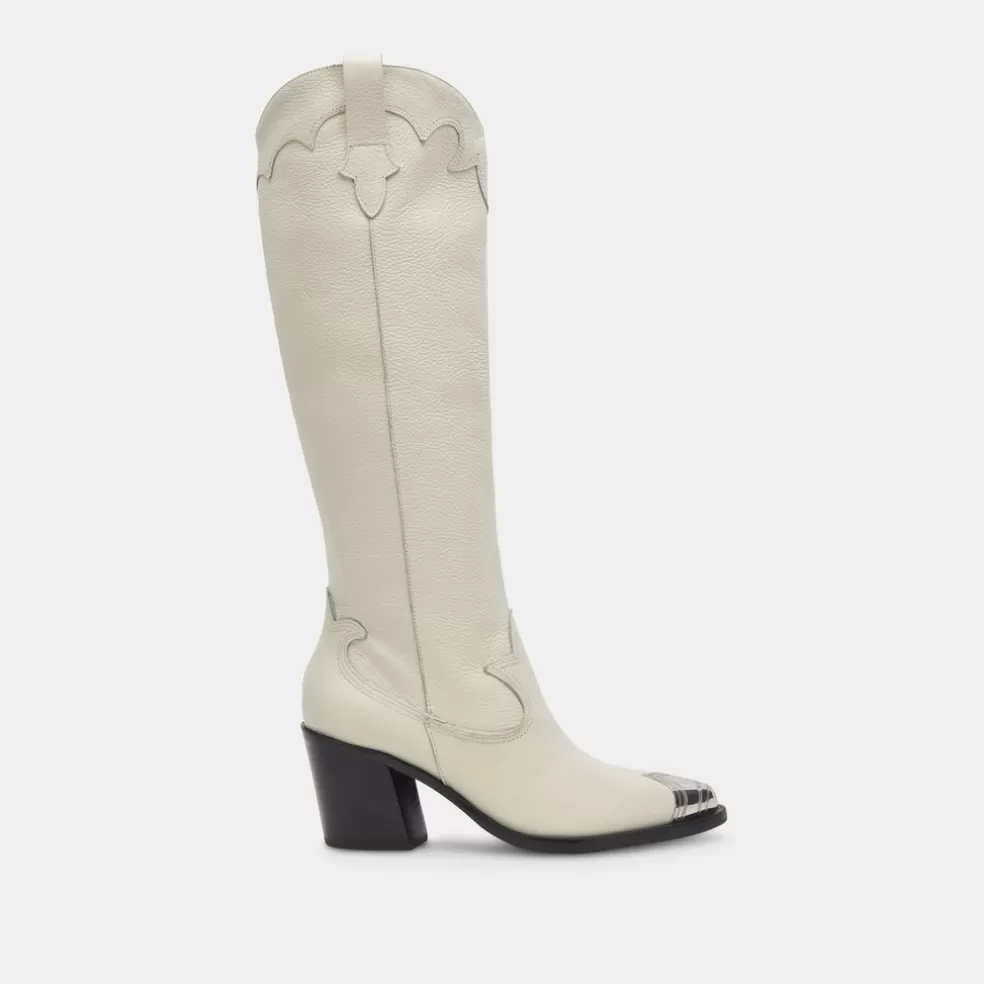 DOLCE VITA Kamryn Boots Off White Leather