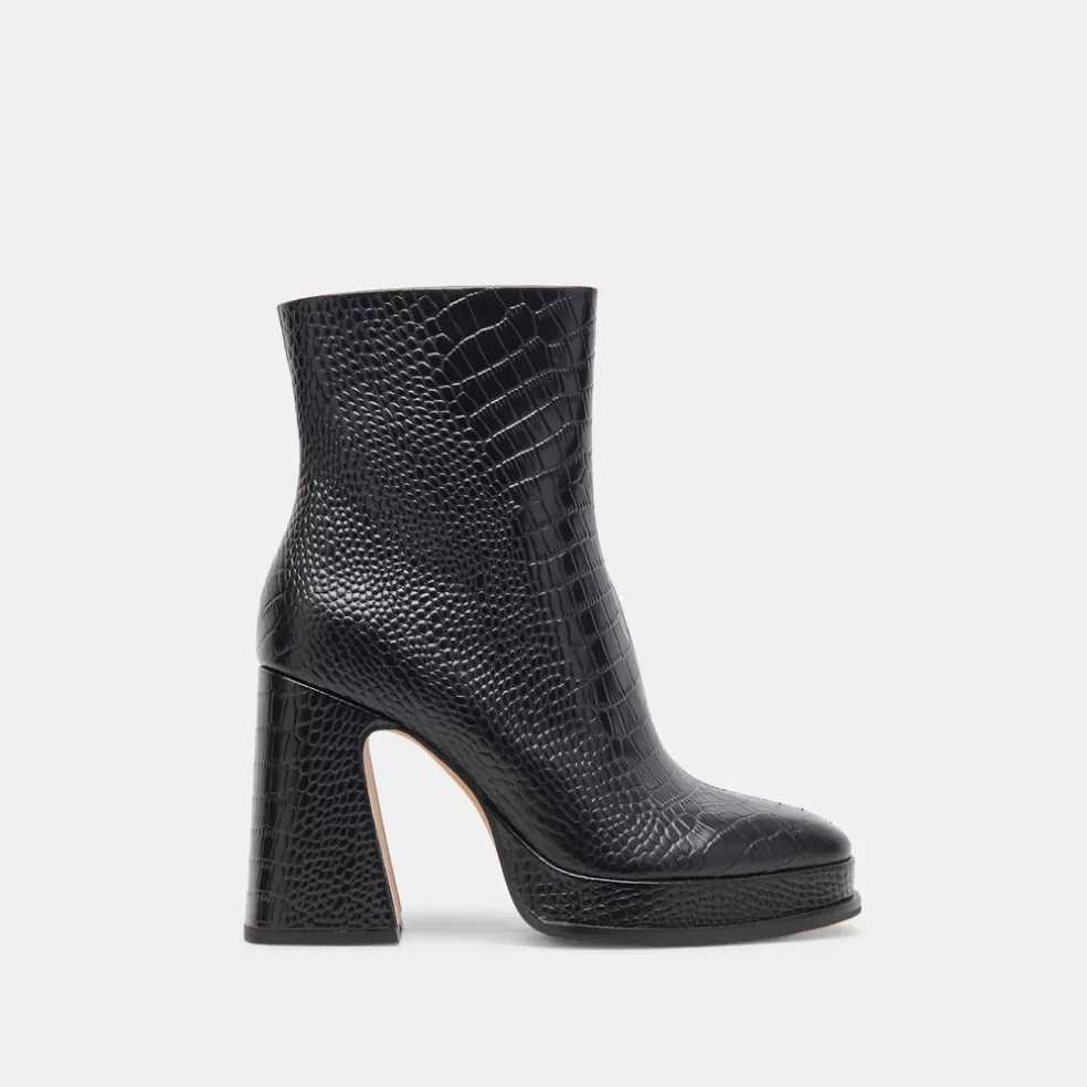 DOLCE VITA Lochly Boots Noir Embossed Leather